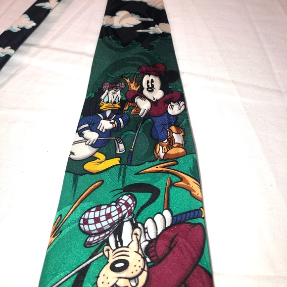 VINTAGE Disney Mickey Inc. Golf Picture Tie - Picture 3 of 5